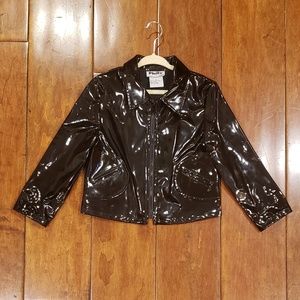 Girls patent leather jacket